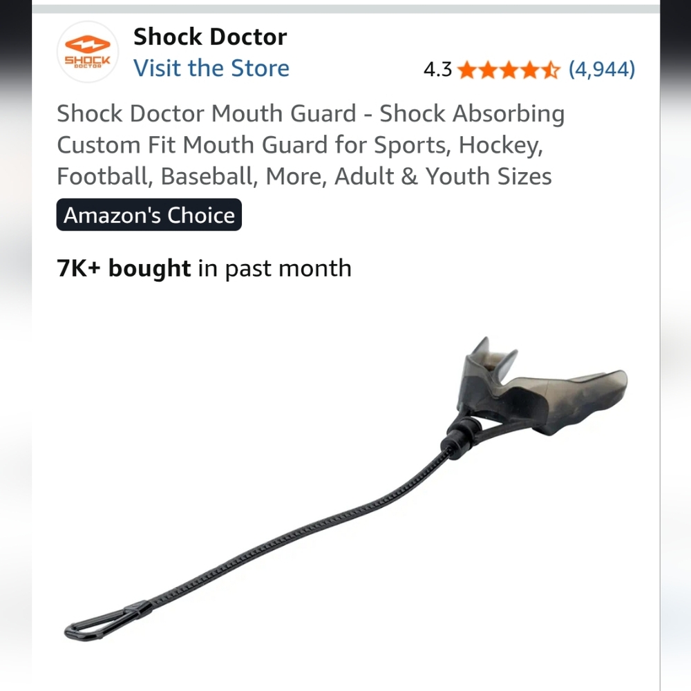Shock Doctor Mouthguard + Case BOTH BRAND NEWβ (Size Adult/Children 11+ Yrs Old) - Picture 4 of 14
